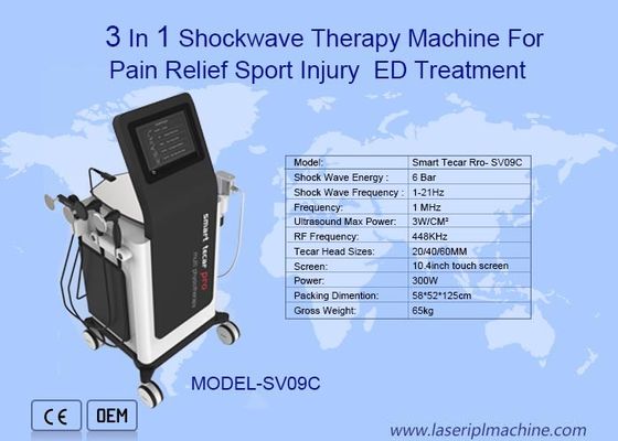 Guter Preis 3 in 1 Stoßwellen-Therapie-Maschine ODM Extracorporeal für Ed Online